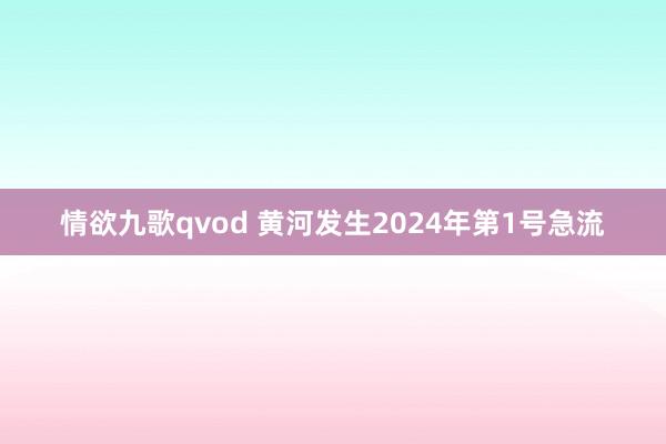 情欲九歌qvod 黄河发生2024年第1号急流