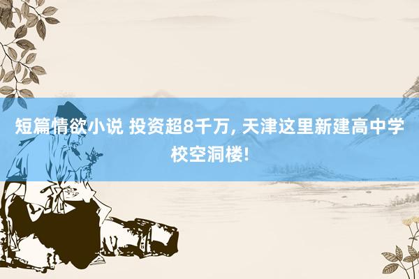 短篇情欲小说 投资超8千万， 天津这里新建高中学校空洞楼!